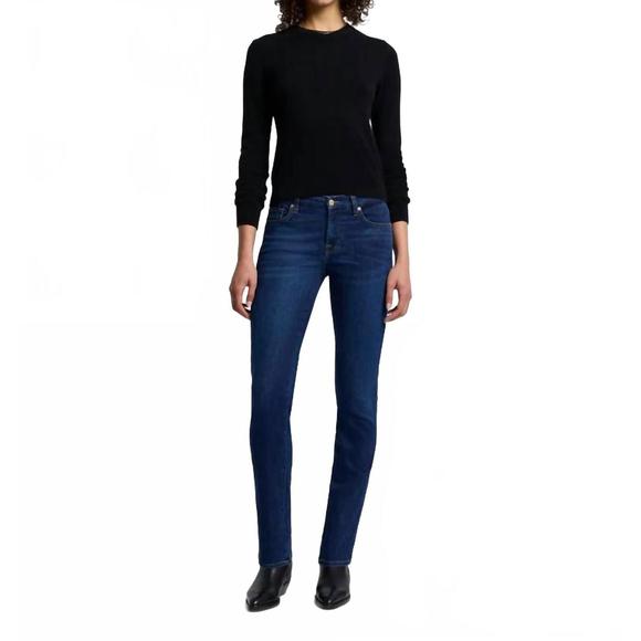 NEW 7 FOR ALL MANKIND b(air) kimmie straight in rinsed indigo